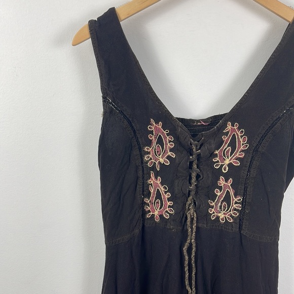 Boho Art Print Tank Asymmetrical Maxi Dress - M/L - Picture 2 of 5